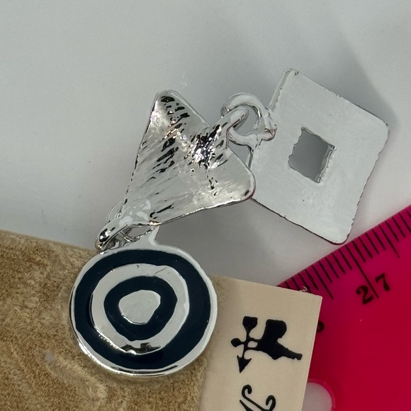 Vintage Geometric Silver Drop Earrings by The Weathervane - Bold & Unique Design - Picture 8 of 8